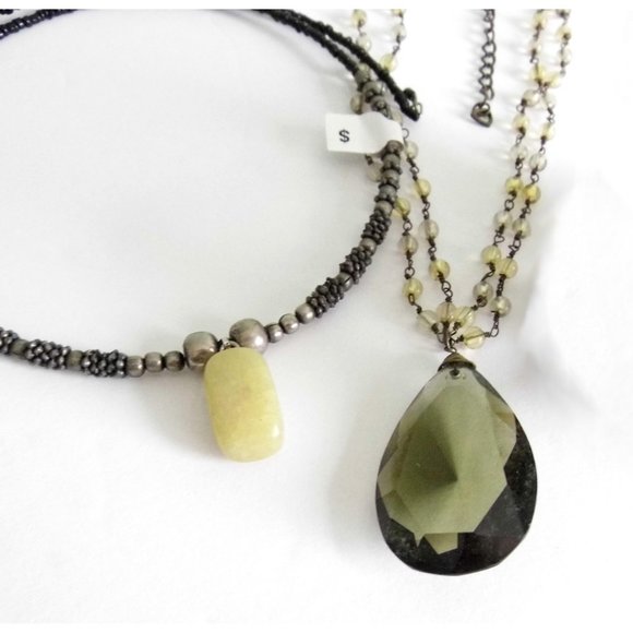 2 pc LOT Necklace Drop + Choker - Picture 2 of 8